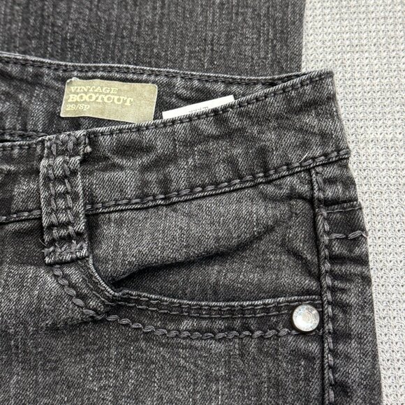 Nine West Womens Black Denim Vintage Bootcut Jeans Embellished Pocket Size 8/29P - Picture 6 of 16